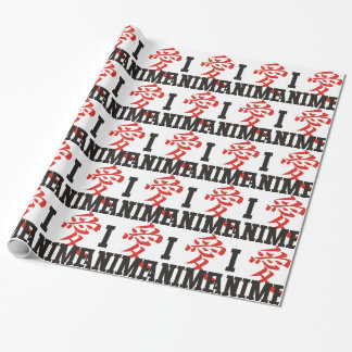 I Black Love Anime Wrapping Paper