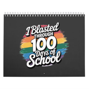 I Blasted Through 100 Days of School Rainbow Calendar