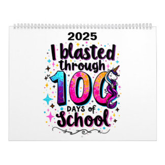 I Blasted Through 100 Days of School Unicorn Calendar