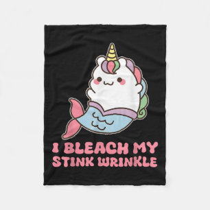 I Bleach My Stink Wrinkle Fleece Blanket