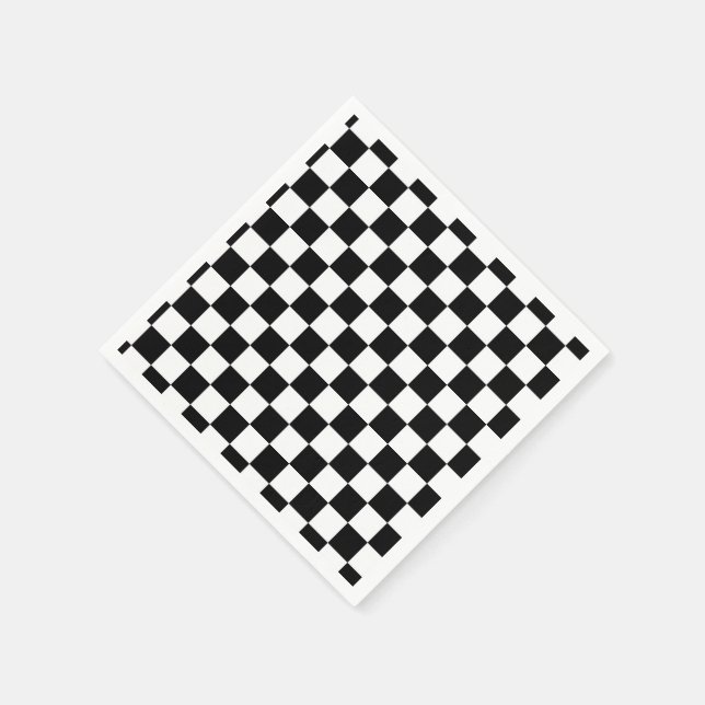 I Bleed Racing Black White Chequered Customise It Napkin (Corner)