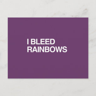 I BLEED RAINBOWS POSTCARD