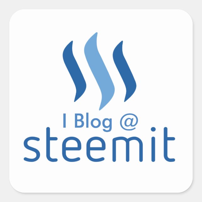I Blog @ Steemit Sticker (Front)