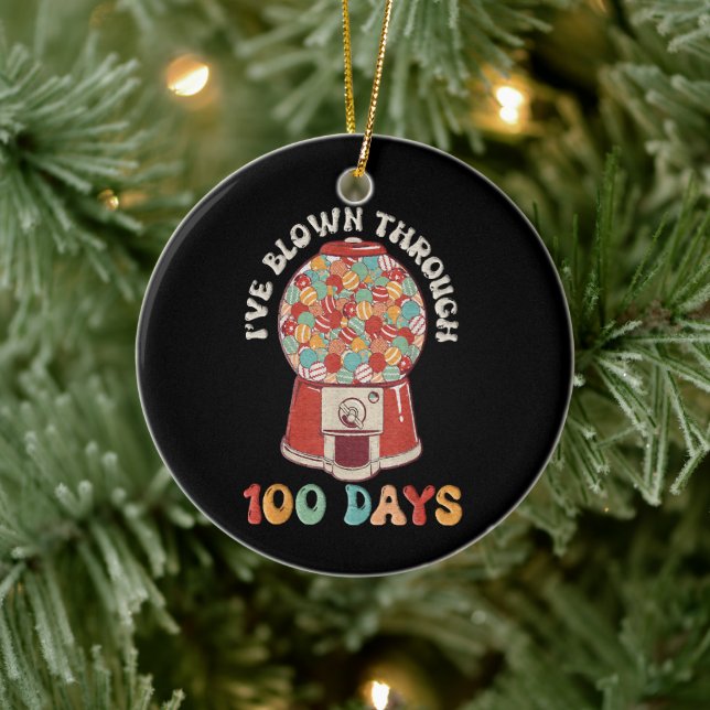 I Blown Through 100 Days Ceramic Ornament (Tree)