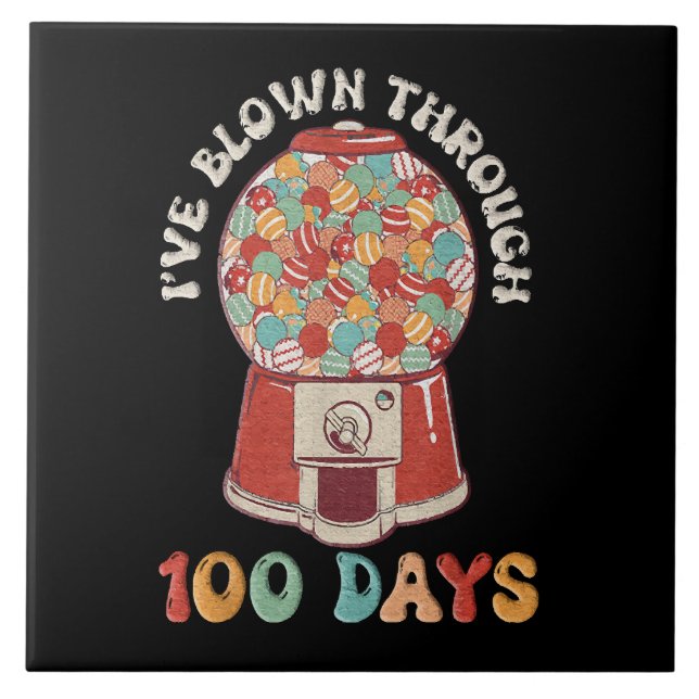 I Blown Through 100 Days Ceramic Tile (Front)