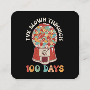 I Blown Through 100 Days Square Business Card