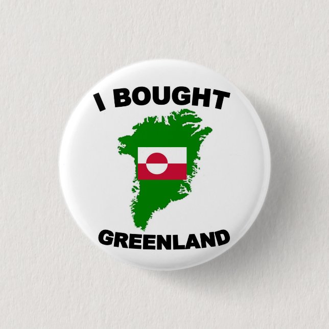 I Bought Greenland 3 Cm Round Badge (Front)