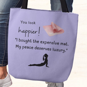 I bought the expensive yoga mat tote bag