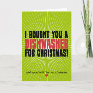 I Bought You A Dishwasher For Christmas Holiday Card