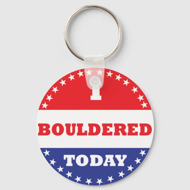 I Bouldered Today Key Ring (Front)