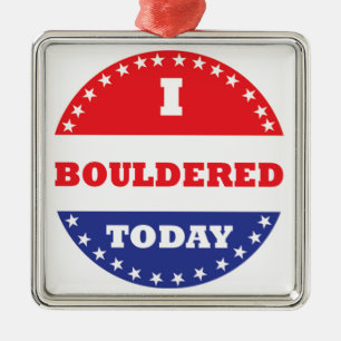 I Bouldered Today Metal Tree Decoration