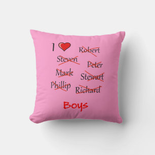 'I ♥ Boys' Cushion