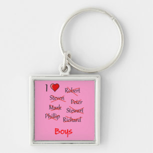 'I ♥ Boys' Key Ring