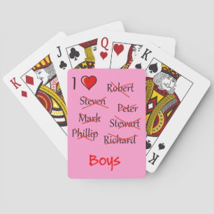 'I ♥ Boys' Playing Cards
