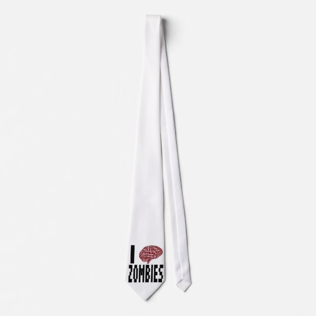 I Brain Zombies Tie (Front)