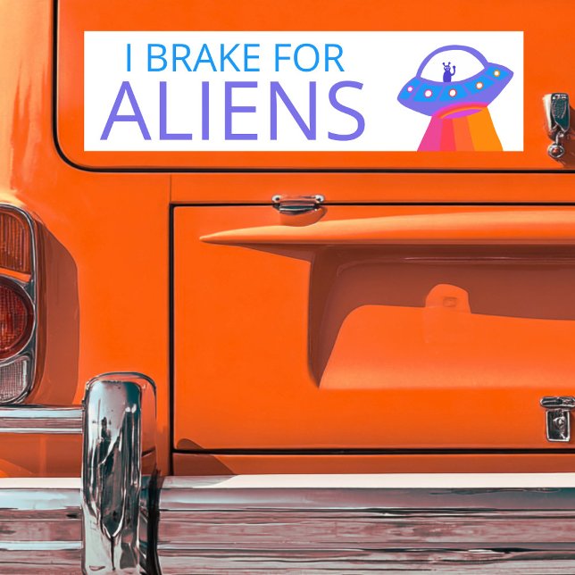 I BRAKE FOR ALIENS Cute UFO Spaceship Bumper Sticker (I BRAKE FOR ALIENS Cute UFO Spaceship Bumper Sticker
)