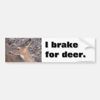 I Brake for Deer Bumper Sticker
