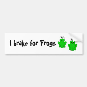 I brake for Frogs Bumper Sticker