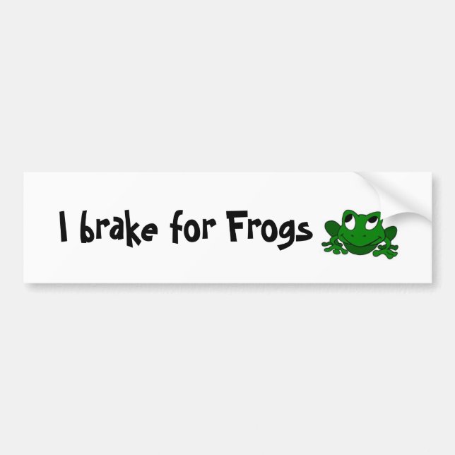 I brake for Frogs Bumper Sticker (Front)