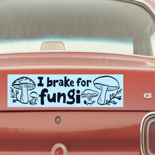 I BRAKE FOR FUNGI Cute Mushrooms Foraging Nature Bumper Sticker (I BRAKE FOR FUNGI Cute Mushrooms Foraging Nature Bumper Sticker
)