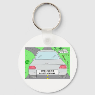 I Brake For...Funny Cartoon Gifts & Collectibles Key Ring