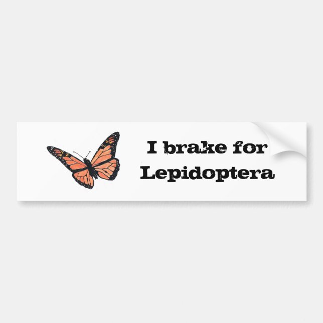 I brake for Lepidoptera Bumper Sticker (Front)