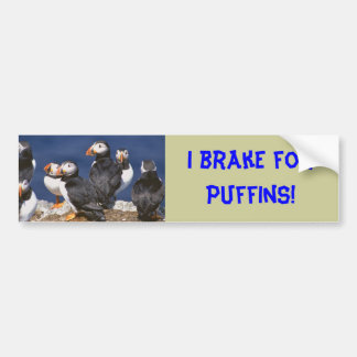 I brake for Puffins bumper sticker