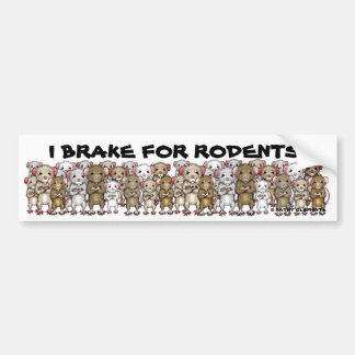 I Brake For Rodents bumper sticker