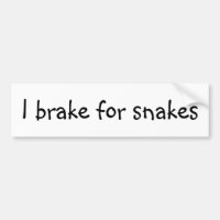 I brake for snakes