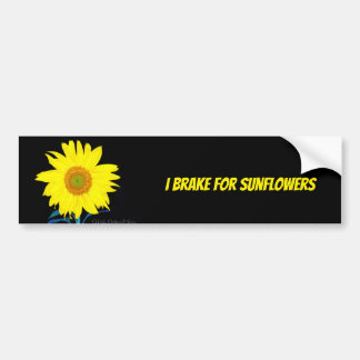 I Brake for Sunflowers Bumper Sticker