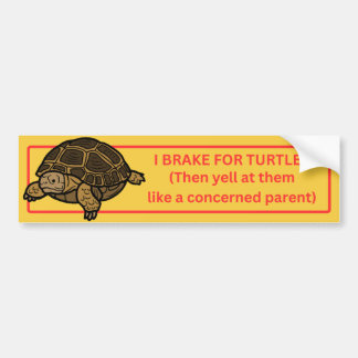 I Brake for Turtles Bumper Sticker