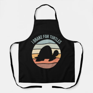 I Brake For Turtles Retro Vintage Apron
