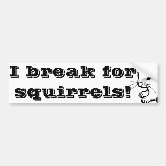 I break for squirrels 2 bumper sticker (Front)
