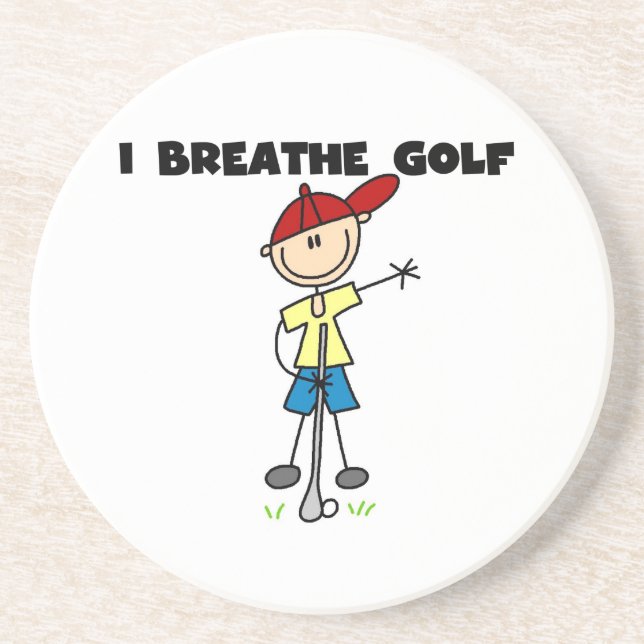 I Breathe Golf Coaster (Front)