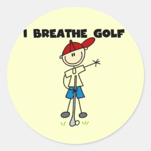 I Breathe Golf Tshirts and Gifts Classic Round Sticker