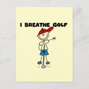 I Breathe Golf Tshirts and Gifts Postcard