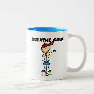 I Breathe Golf Two-Tone Coffee Mug