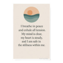 I Breathe in Peace-Mindful Affirmation Wall Art