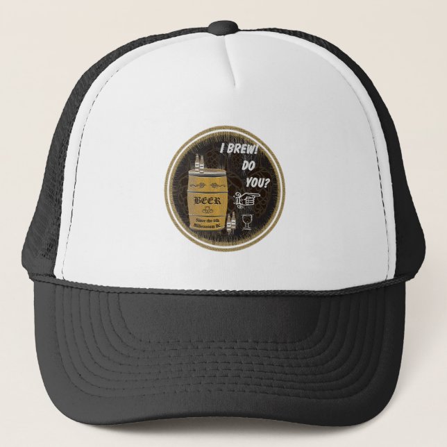 I Brew Do You? Graphic Logo Trucker Hat (Front)