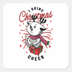 I Bring Christmas Cheer Square Sticker