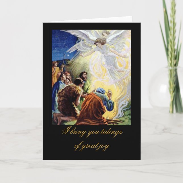 I bring you tidings of great joy holiday card (Front)