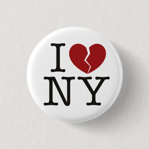 I [broken heart] NY 3 Cm Round Badge