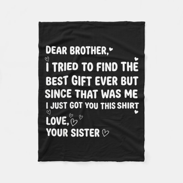 I Brother Dear Tried Brother FindRetro Dear Brothe Fleece Blanket (Front)