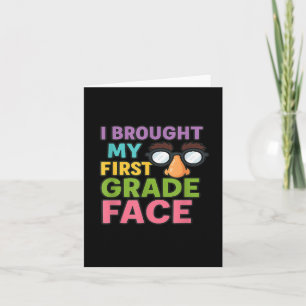 I Brought My First Grade Face First Day Back To Sc Card