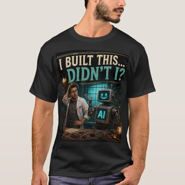I Built This Didn’t I Funny AI Tech Shirt (Front)
