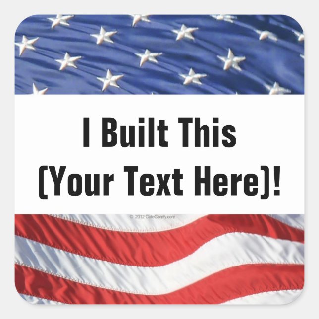 I Built This! Sticker (Personalised) (Front)