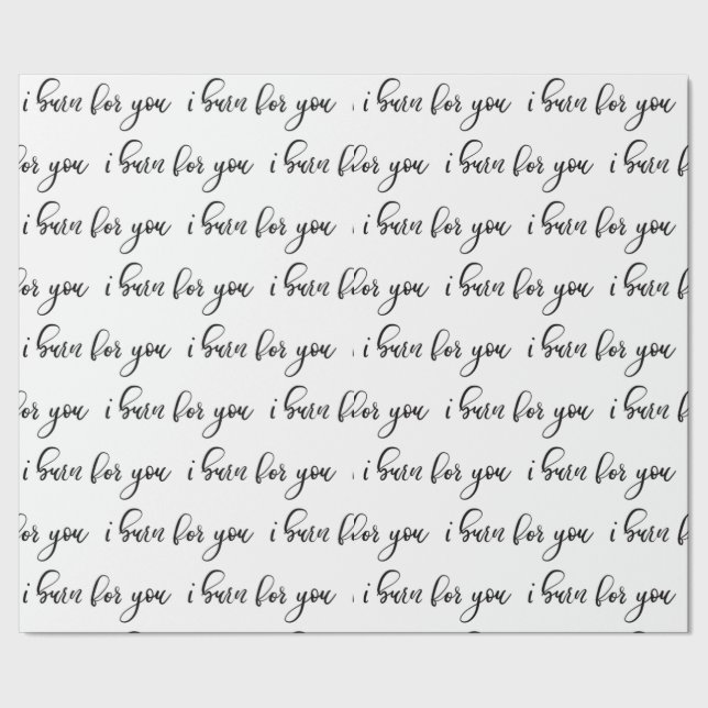 I burn for you wrapping paper (Seam)