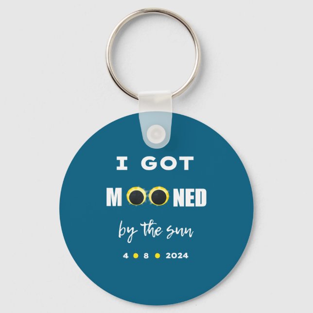 I By Got Mooned Sun Solar Eclipse Key Ring (Front)