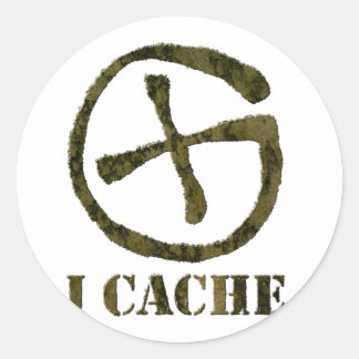 I CACHE sticker