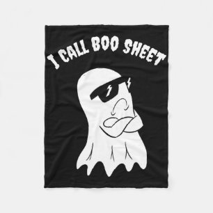 I Call Boo Sheet Halloween Fleece Blanket